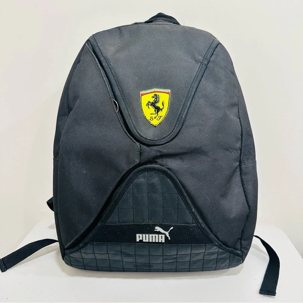 Authentic PUMA x Scuderia Ferrari Pilota‎ Backpack Black Racing Bag SF Vintage